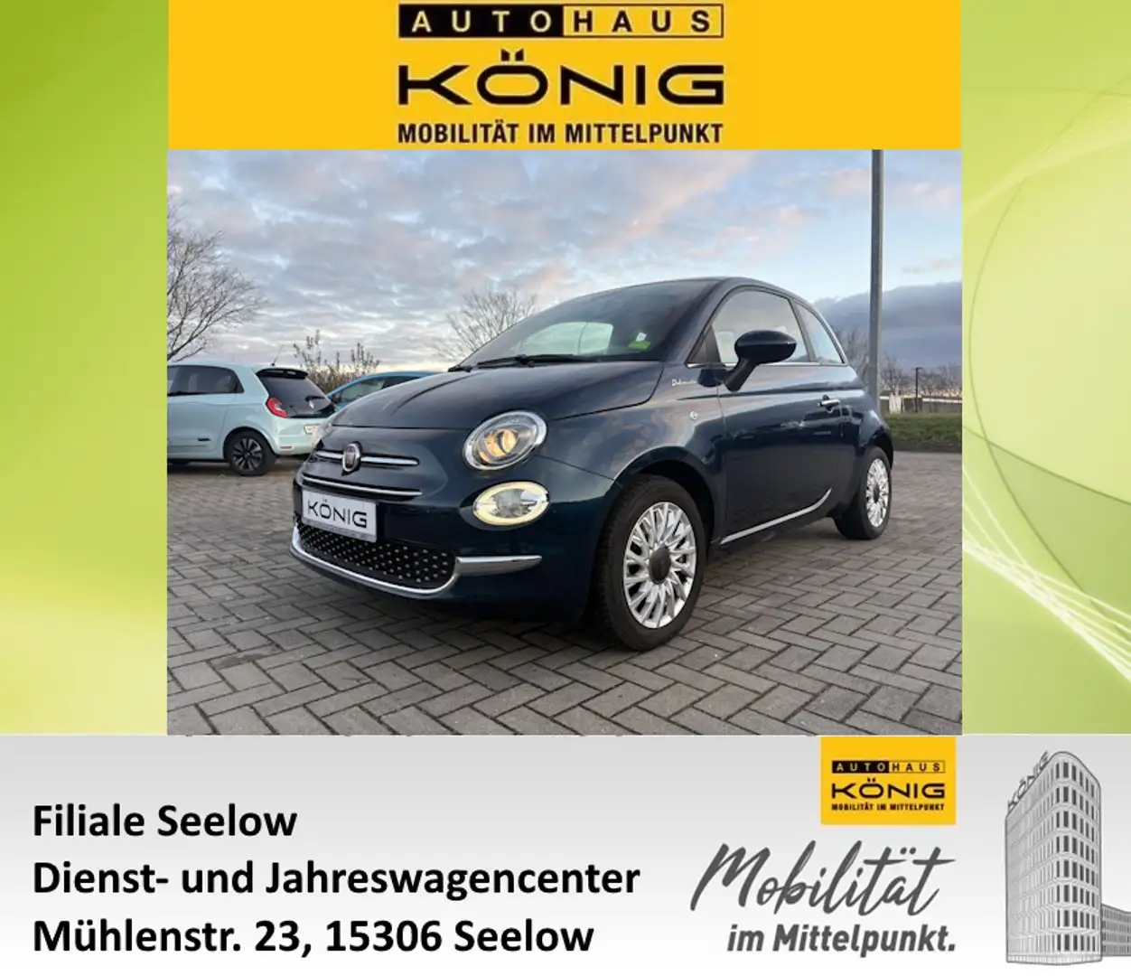Fiat 500 MY21-1.0 GSE Hybrid DOLCEVITA 51kW ( Blau - 1
