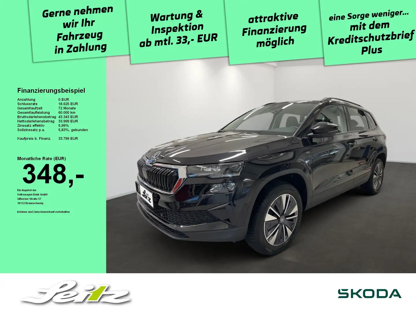 Skoda Karoq 2.0 TDI Selection *AHK*MATRIX*KAMERA* Noir - 1