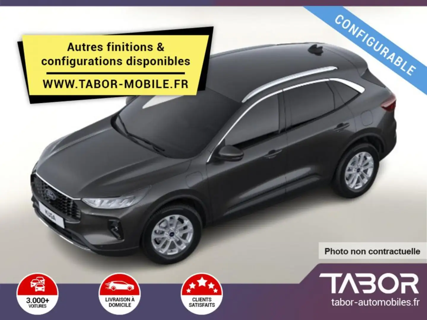 Ford Kuga 2.5 PHEV 243 eCVT Tit LED GPS Cam 17" Vert - 1