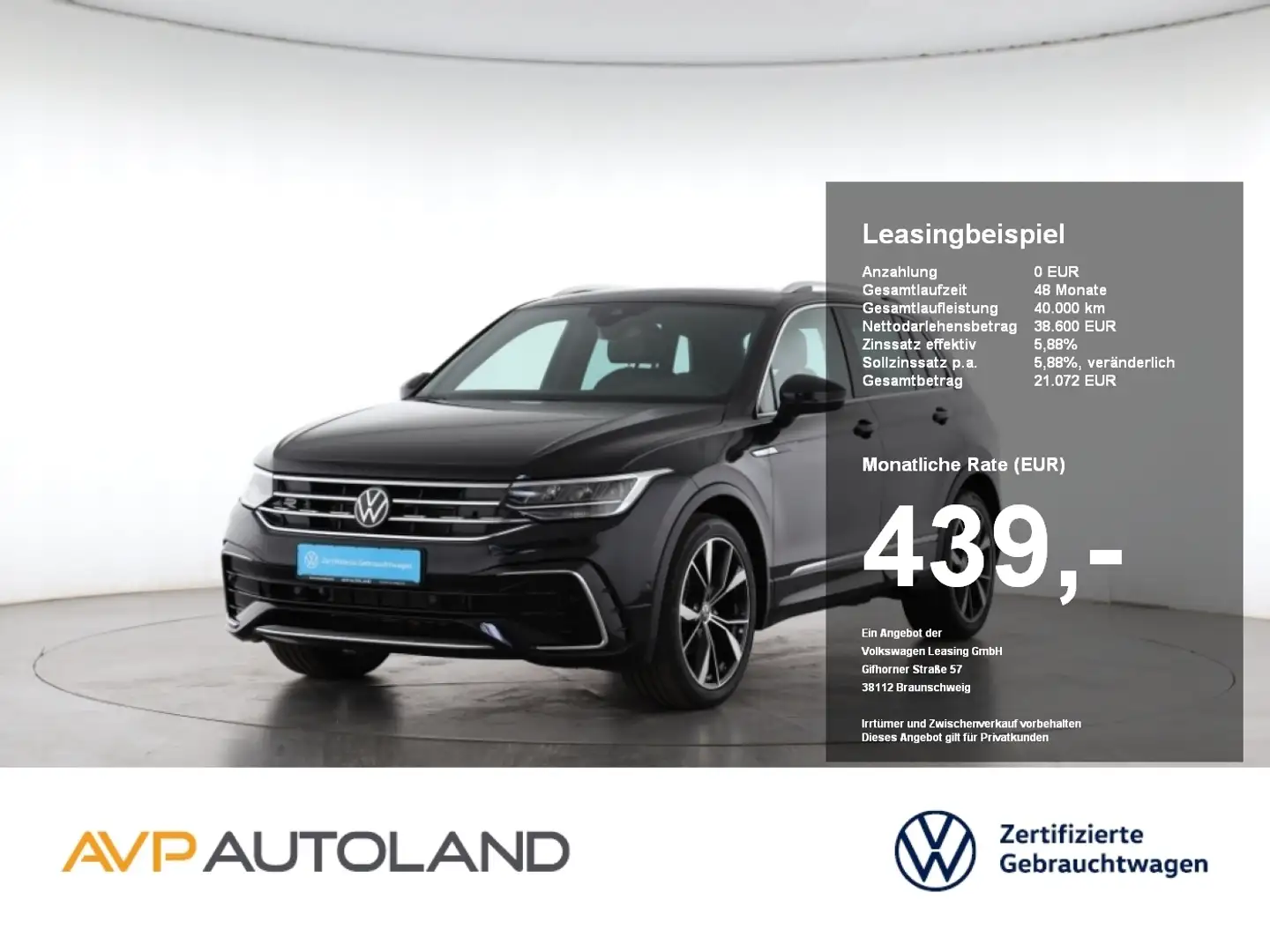 Volkswagen Tiguan 1.5 TSI DSG R-Line | NAVI | AHK | PANO | Noir - 1