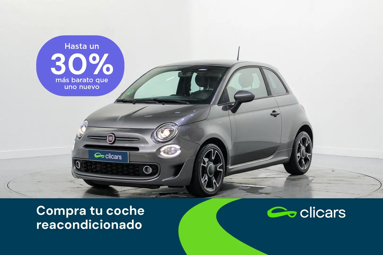 Fiat 500 0.9 T TwinAir S Gris - 1