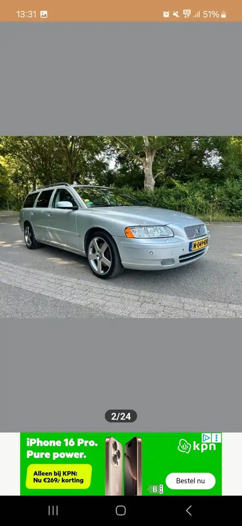 Volvo V70 2.4 T5 Kinetic Zilver - 1