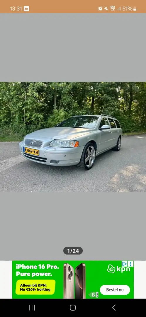 Volvo V70 2.4 T5 Kinetic Zilver - 2