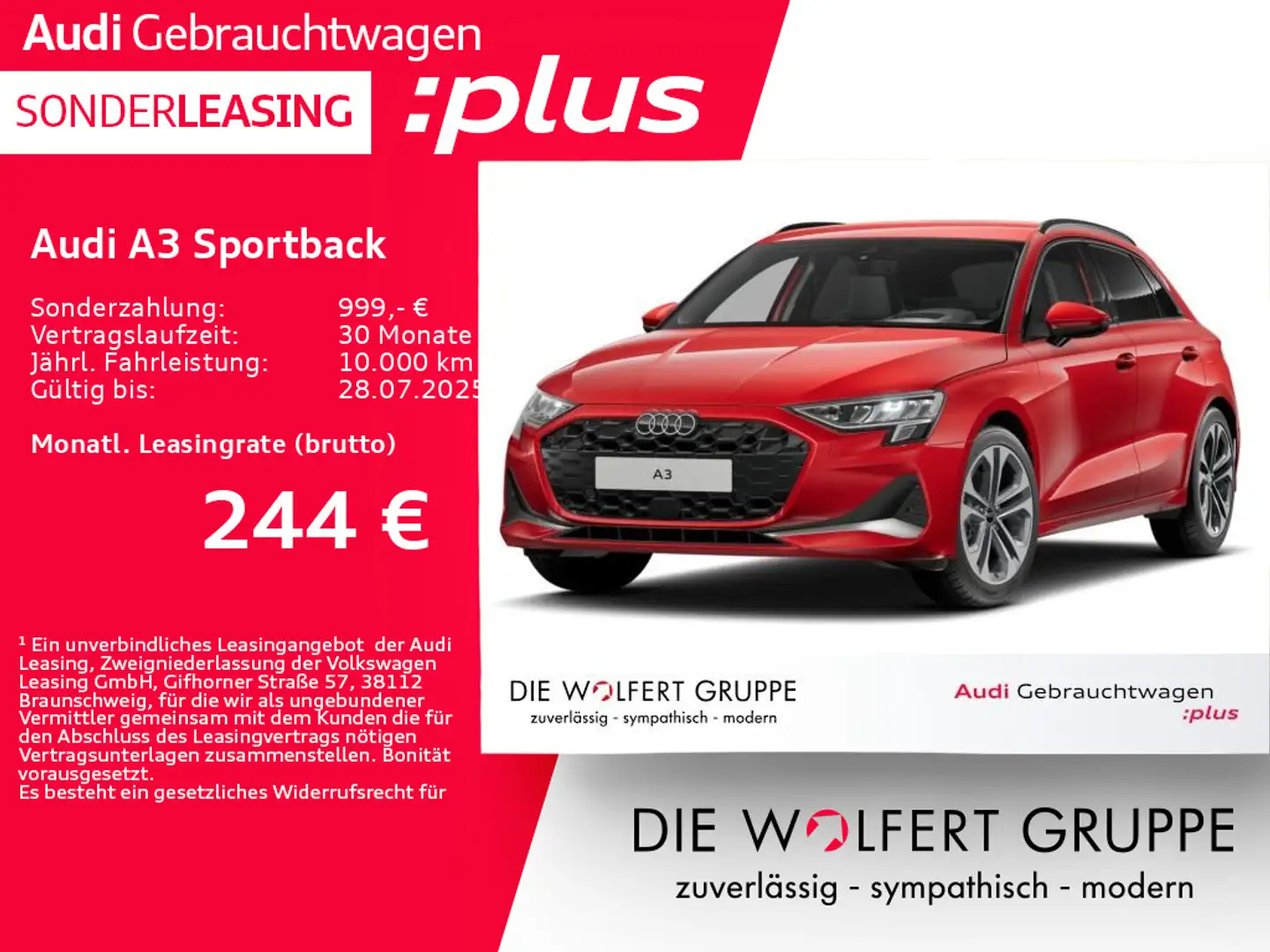 Audi A3 advanced 35 TFSI S tronic ACC*RFK Rot - 1