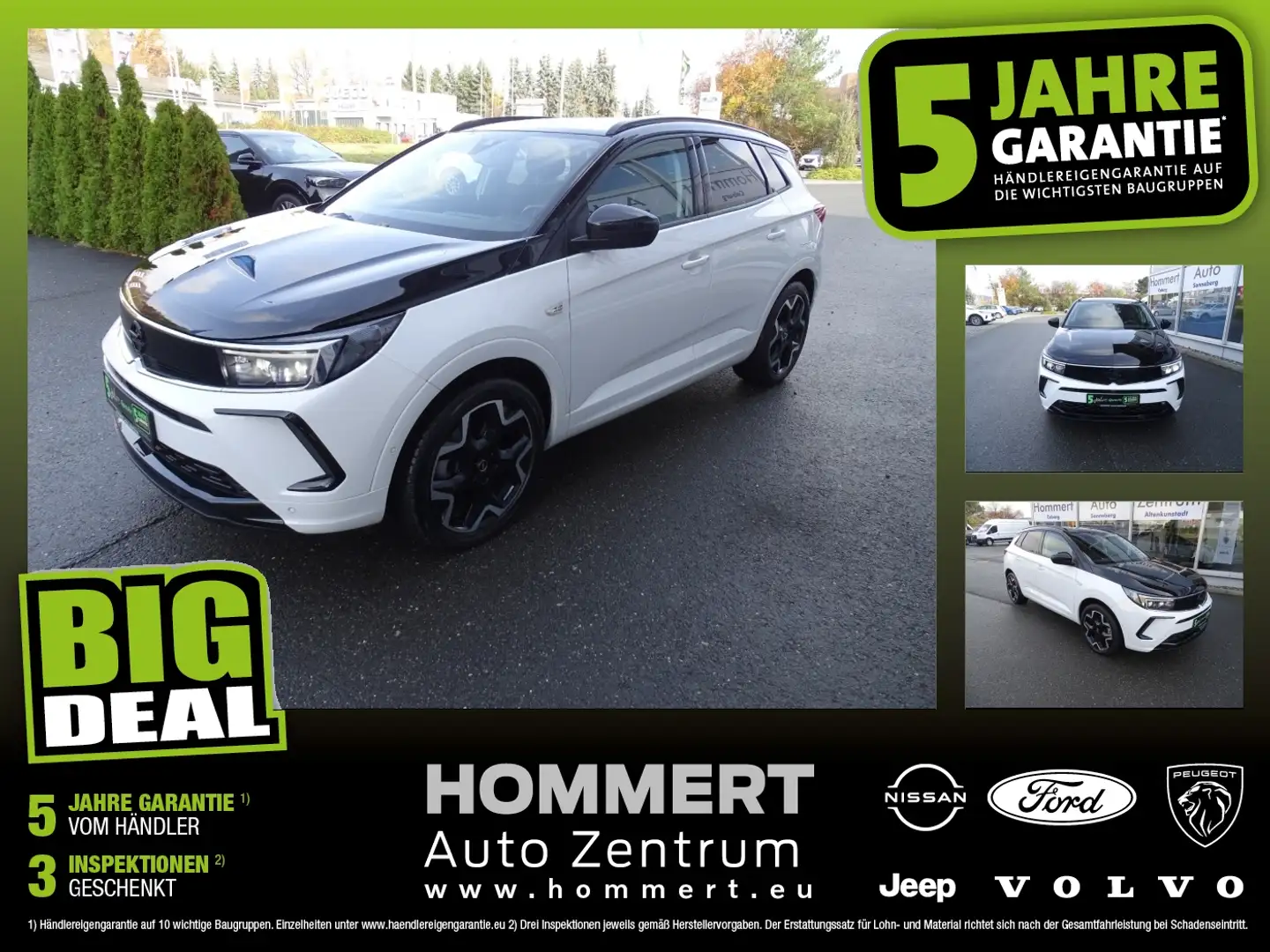 Opel Grandland 1.6 Turbo GSe 4 ACC+LED+Navi+SHZ+360 Weiß - 1