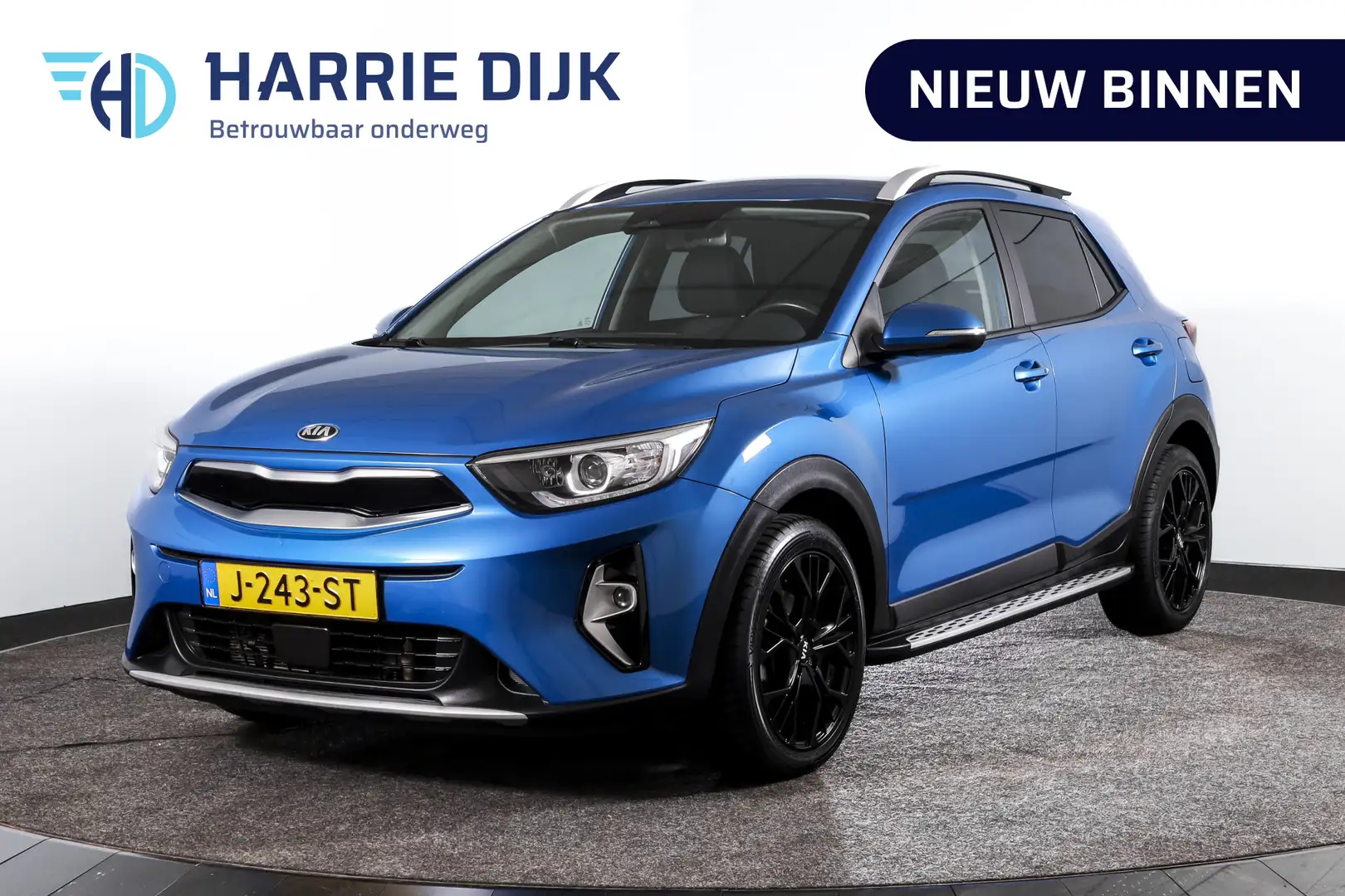 Kia Stonic 1.0 T-GDi MHEV 100 PK DynamicPlusLine | Treeplank Blauw - 1