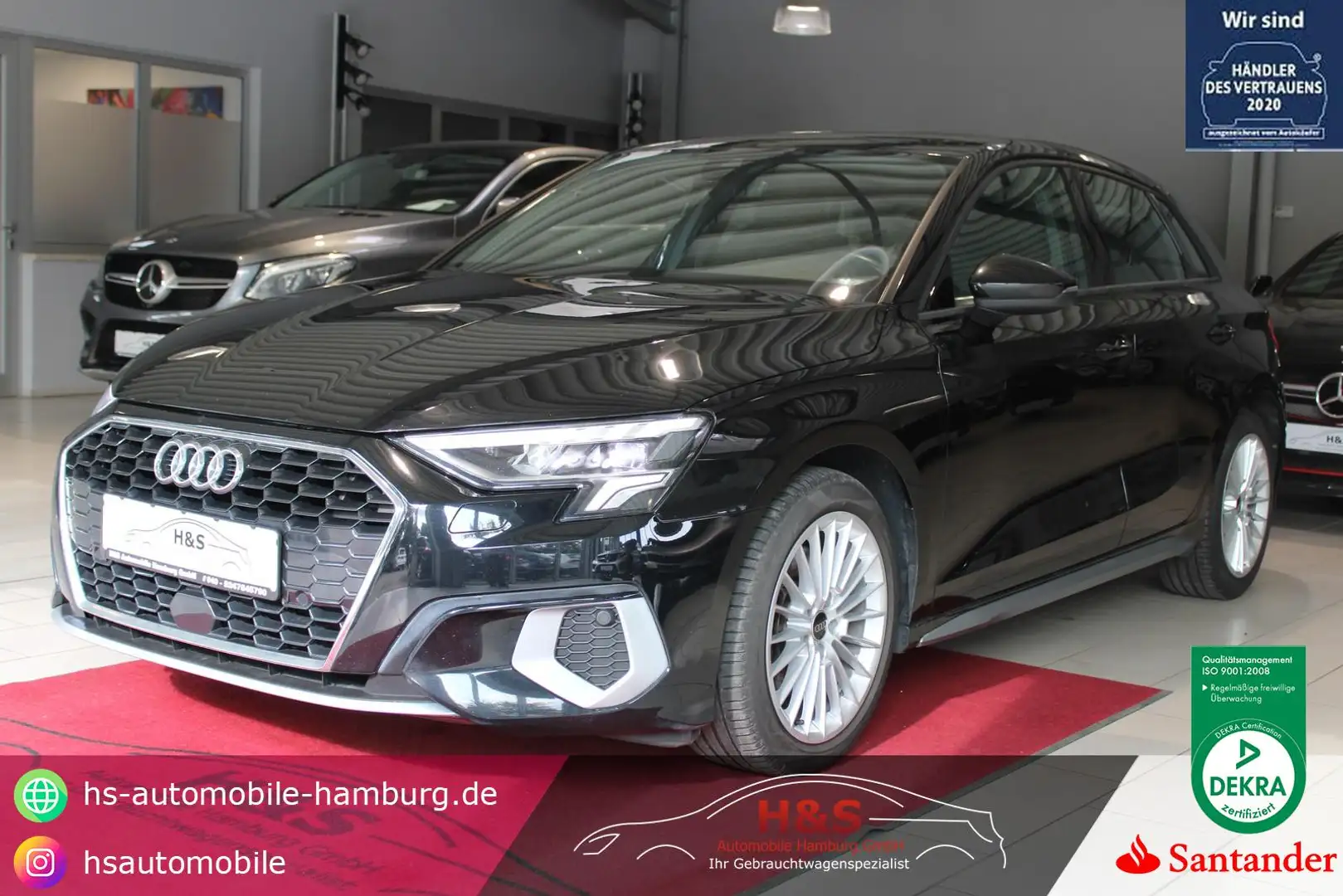 Audi A3 Sportback DSG 35 TFSI Sport Virtuell*Carplay* Schwarz - 1
