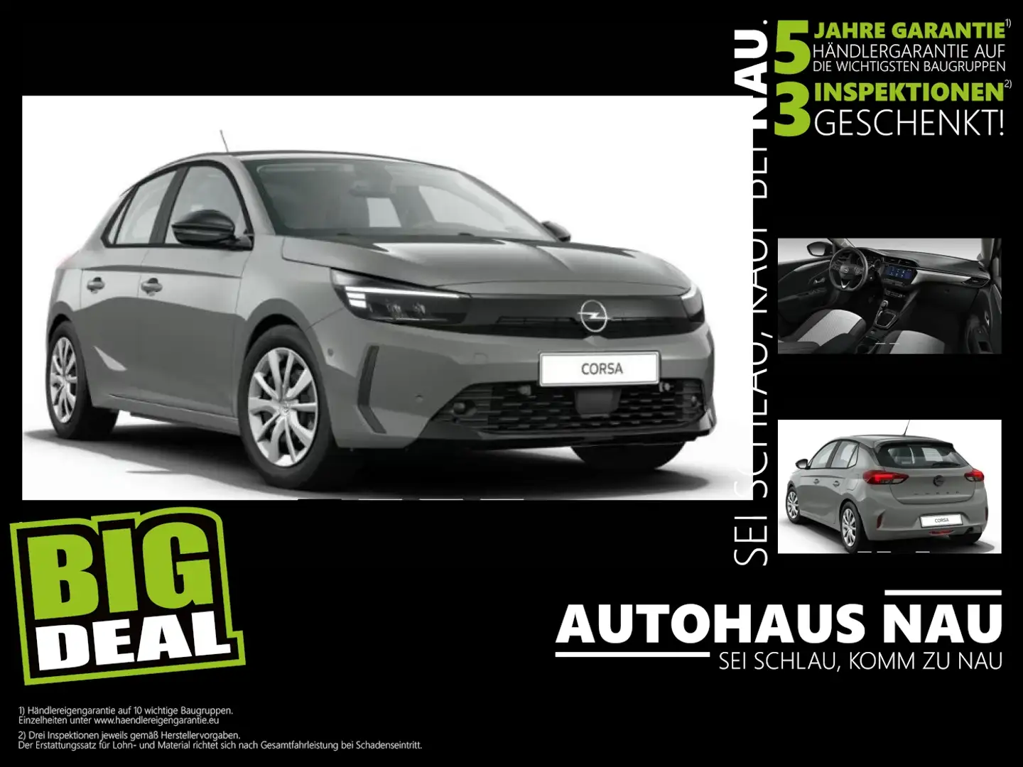 Opel Corsa F 1.2 Turbo Edition 159€ ohne Anzahlung Grijs - 1