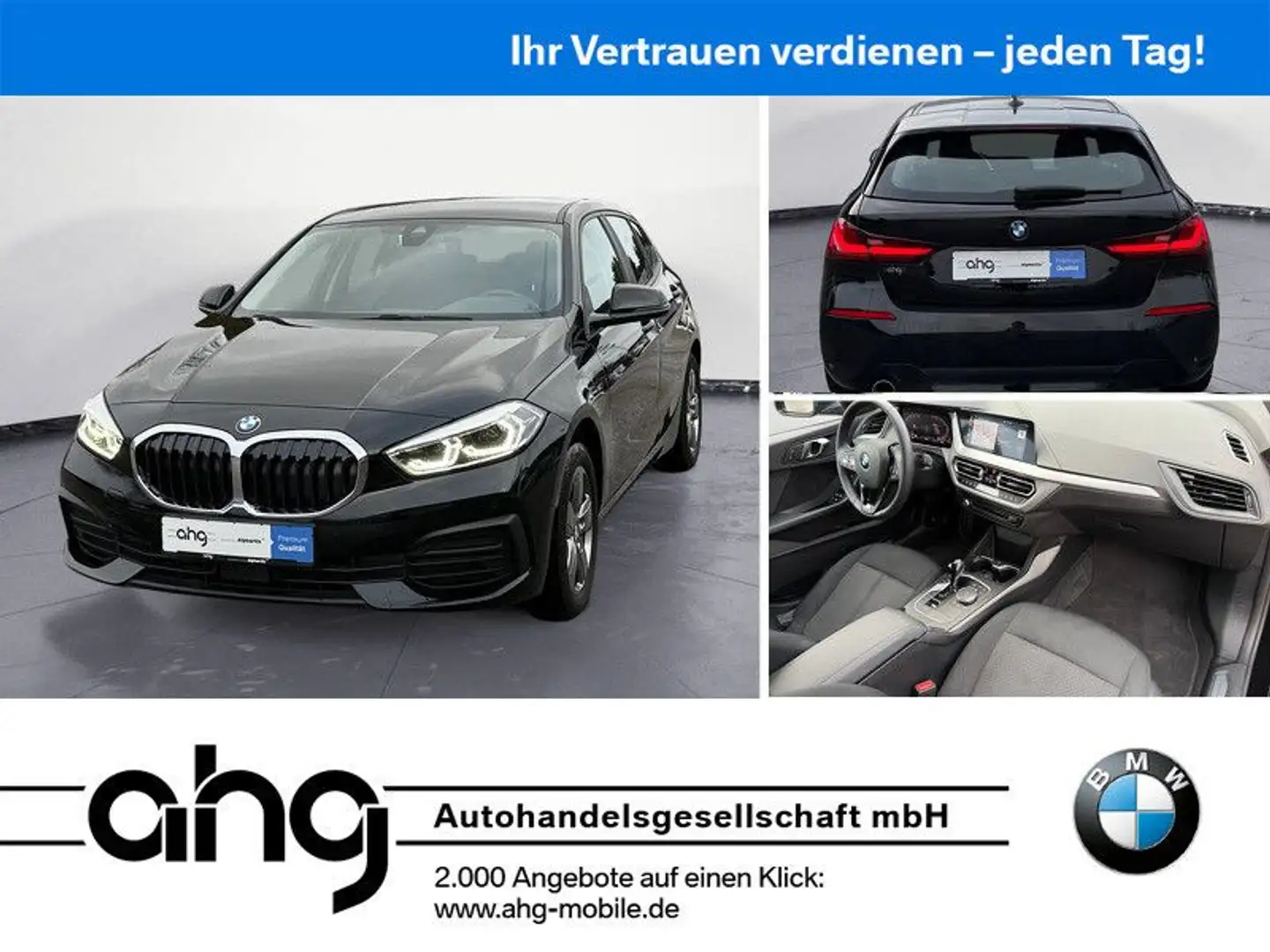 BMW 118 i Advantage Navi Klima PDC LED DAB Sitzheizun Schwarz - 1