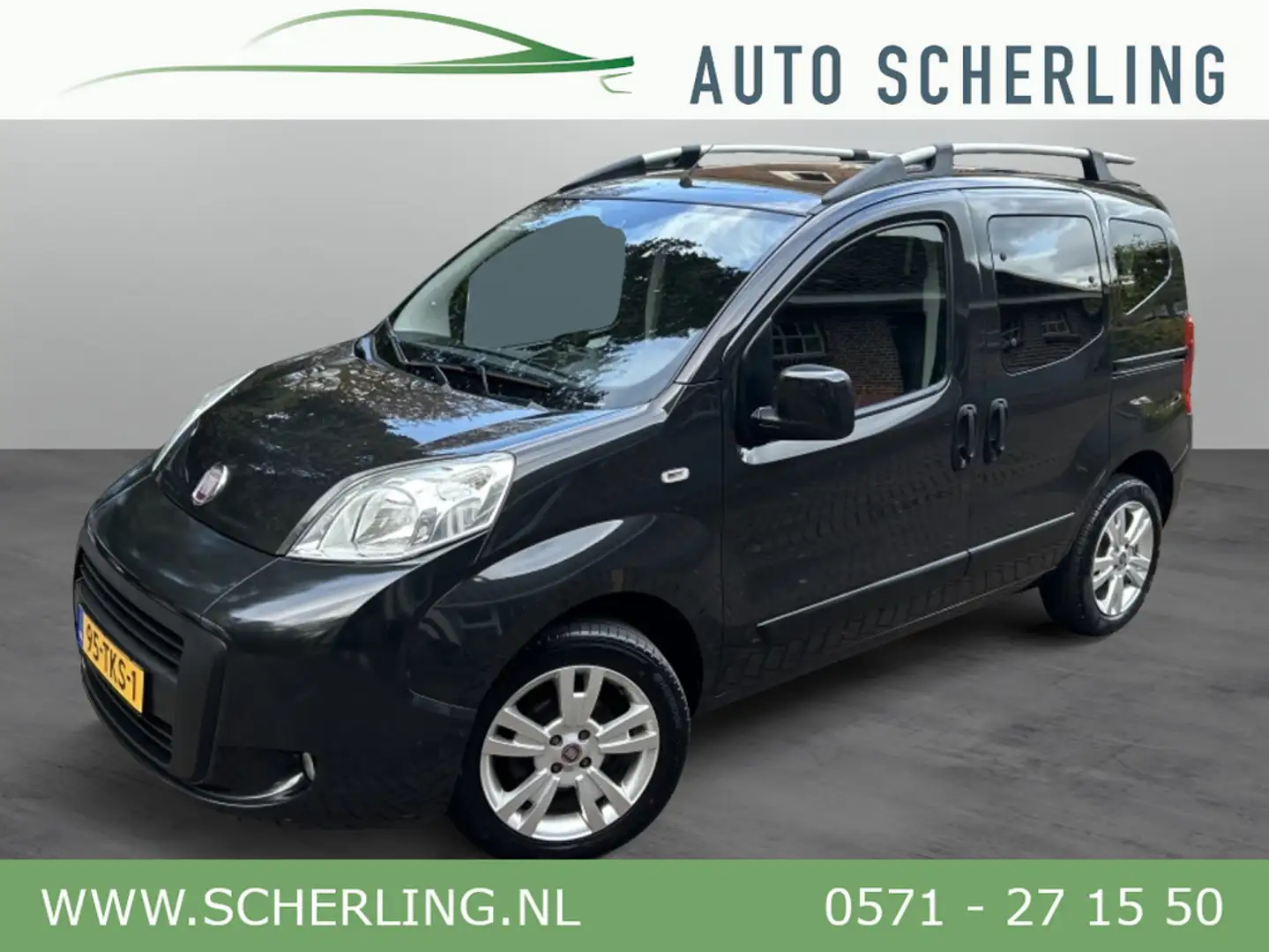 Fiat Qubo 1.4 Dynamic Airco, LM-velgen, Navi Zwart - 1