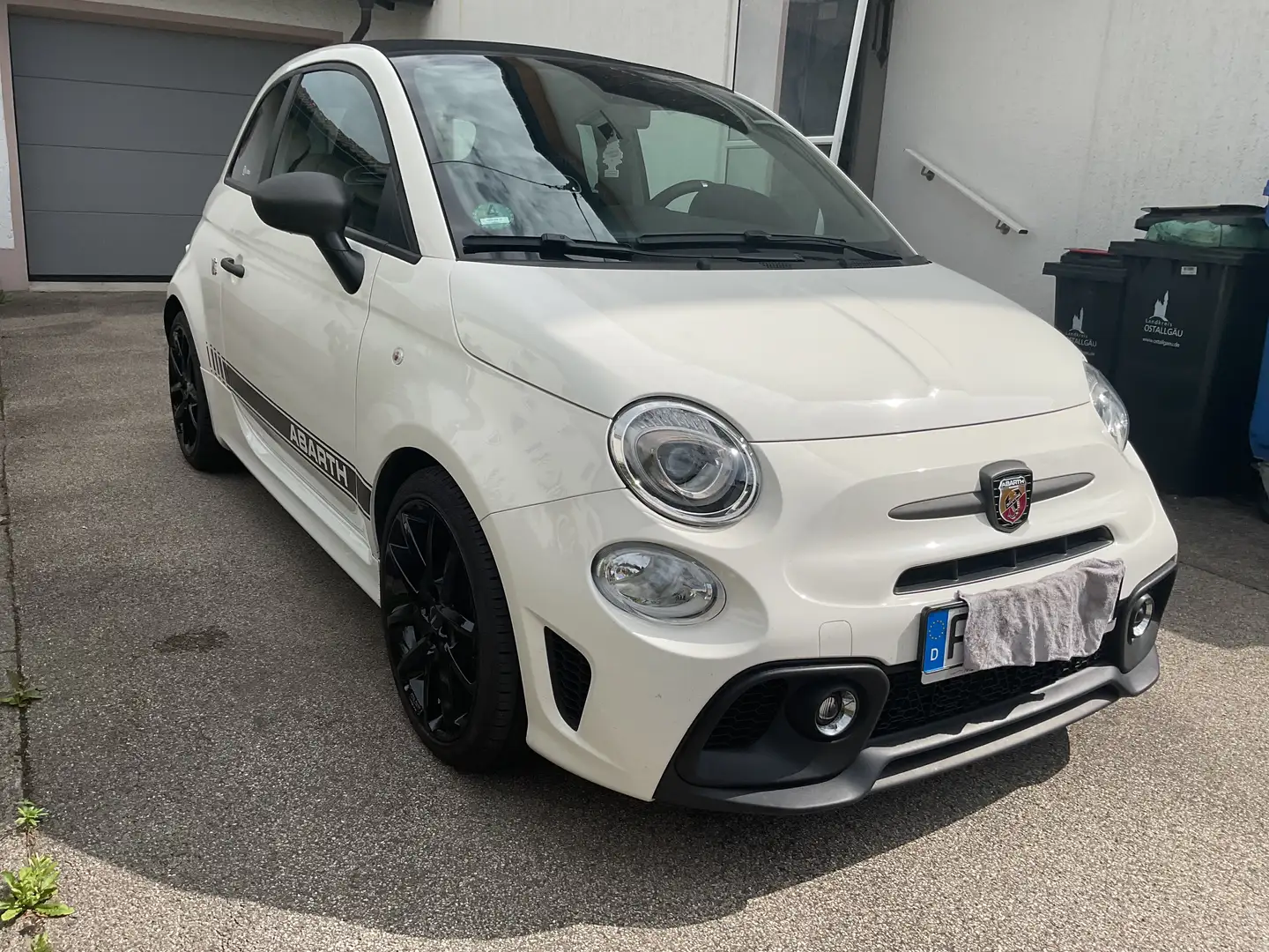Fiat 595 Abarth Cabriolet Akrapovic Auspuff Borbet Alu schwarz Biały - 2