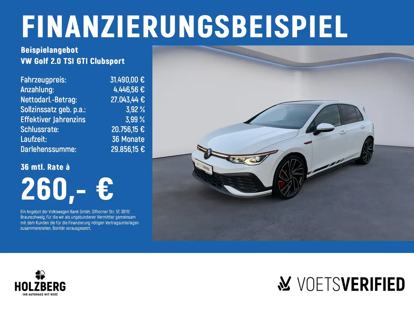 Volkswagen Golf 2.0 TSI GTI Clubsport MATRIX+ACC+CARPLAY Weiß - 2