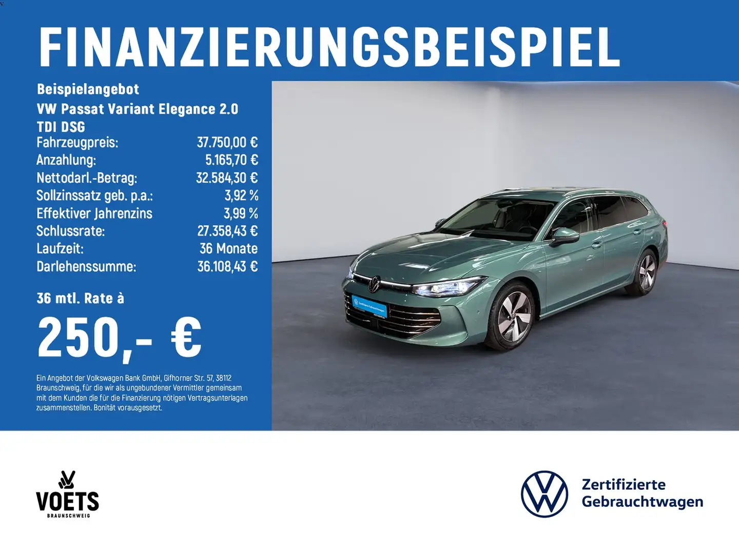 Volkswagen Passat Variant Elegance 2.0 TDI DSG MATRIX-LED+RearView+ACC Grün - 2