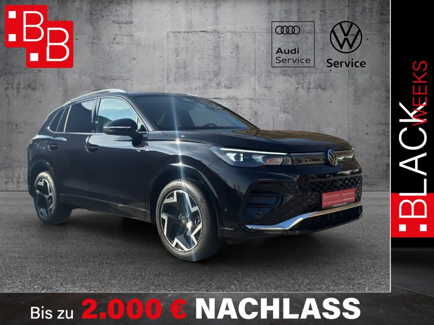 Volkswagen Tiguan 1.5 eTSI DSG R-Line IQ-LIGHT DIGIAL PRO SCHIEBEDAC Schwarz - 1