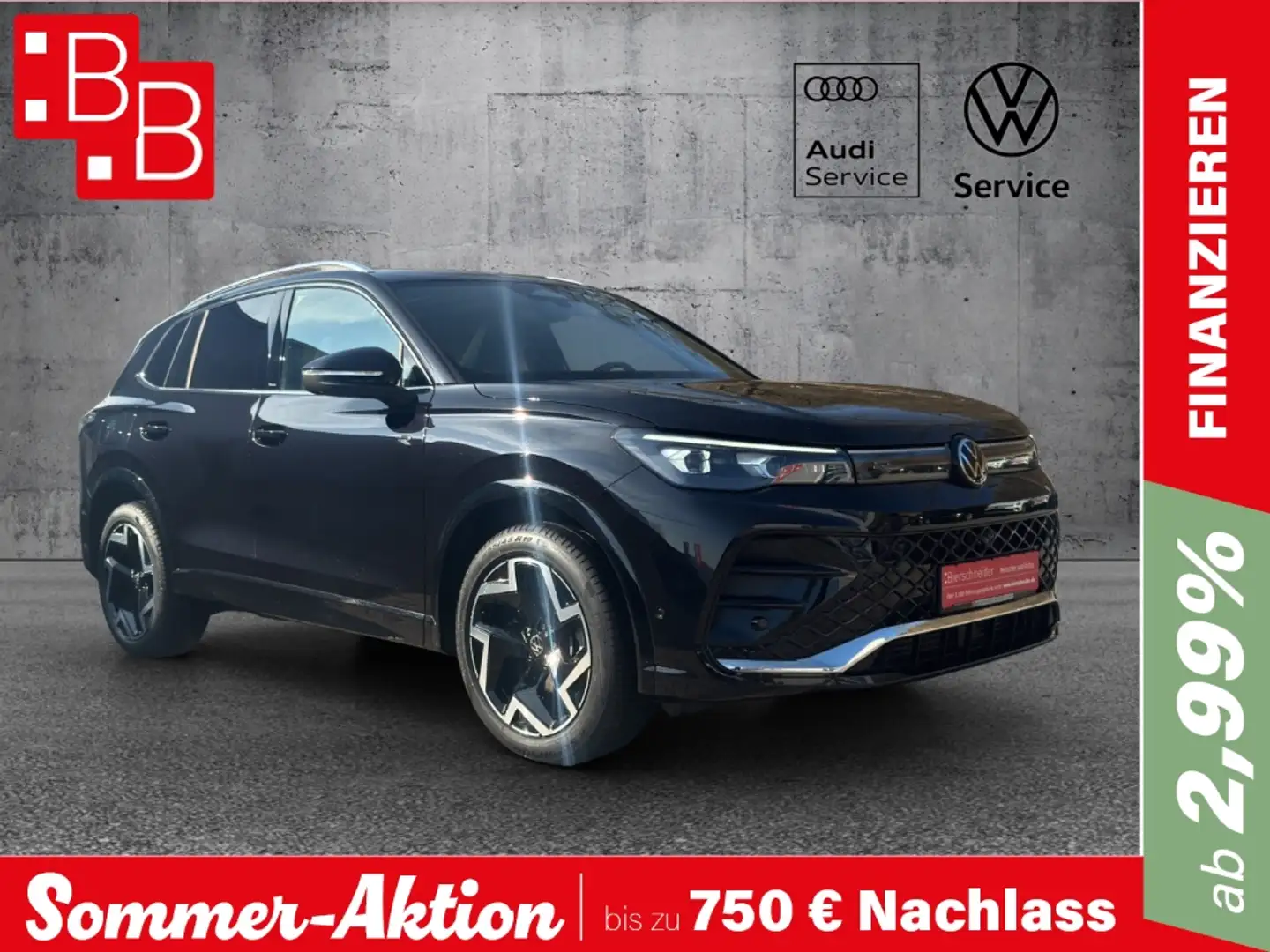 Volkswagen Tiguan 1.5 eTSI DSG R-Line IQ-LIGHT DIGIAL PRO SCHIEBEDAC Schwarz - 1