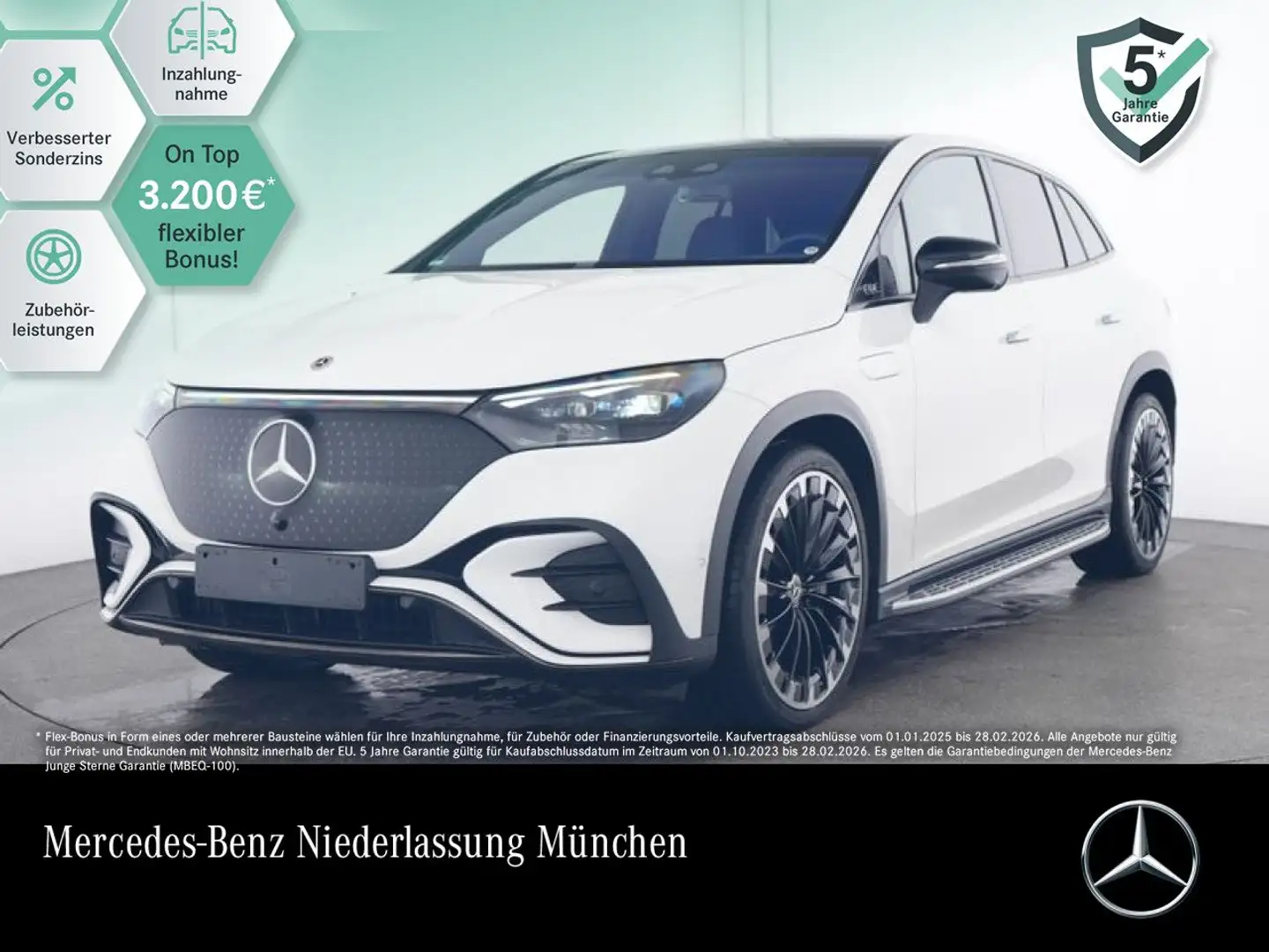 Mercedes-Benz EQE SUV EQE 350 4M AMG+NIGHT+PANO+360+AHK+BURMESTER Weiß - 1