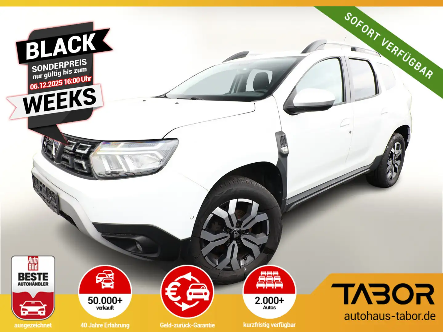 Dacia Duster II TCe 100 Eco-G Prestige Nav SHZ PDC Weiß - 1