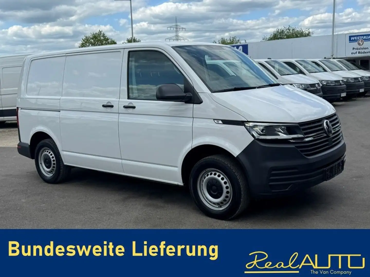Volkswagen T6 Transporter 6.1 Kasten TDI DSG LED*Klima*PDC Weiß - 1