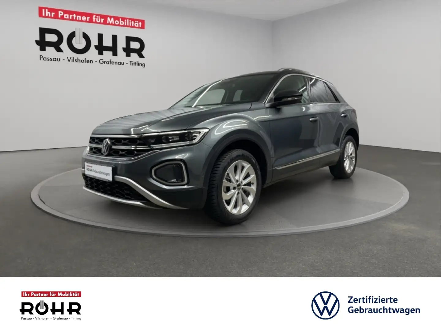 Volkswagen T-Roc (AHK.Navi.LED.ACC.Einparkhilfe) 1.5 TSI DSG Grau - 1