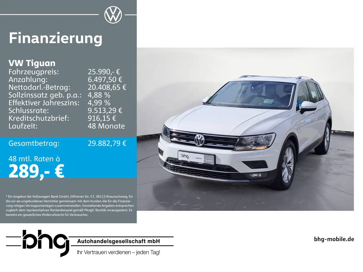 Volkswagen Tiguan 2.0 TDI SCR 4Motion DSG Comfortline Bianco - 1