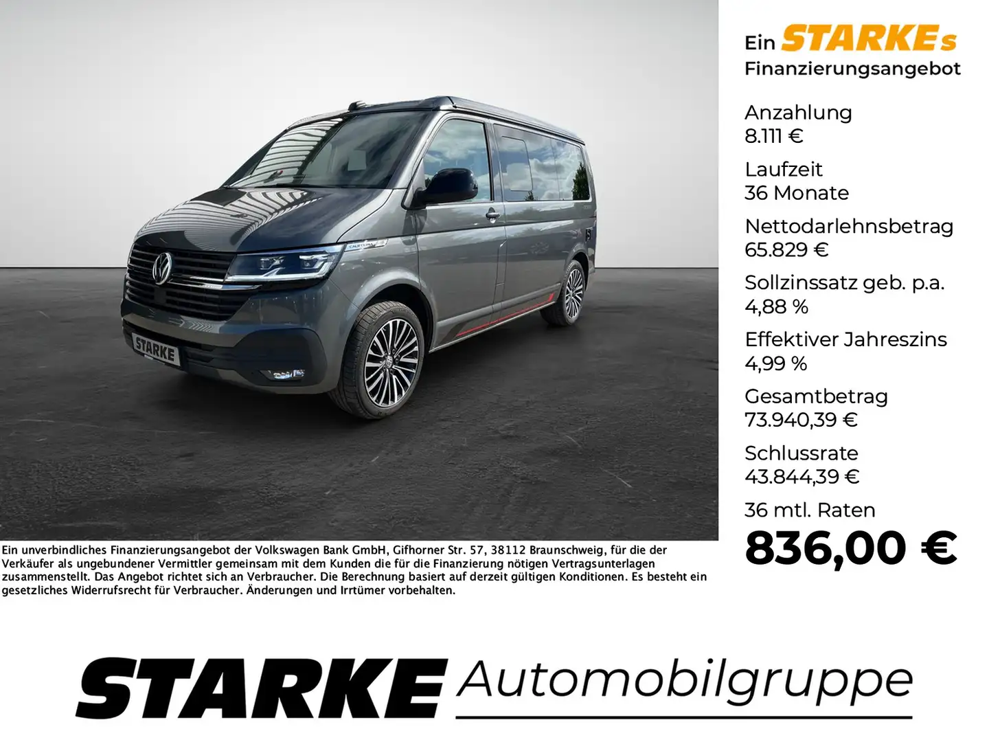 Volkswagen T6 California T6.1 2.0 TDI DSG 4Motion Ocean Edition Grau - 1