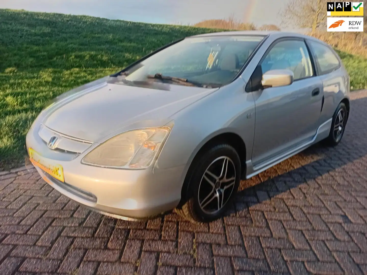 Honda Civic 3-DR Airco 5-prs El. ramen en spiegels LM Velgen R Zilver - 1