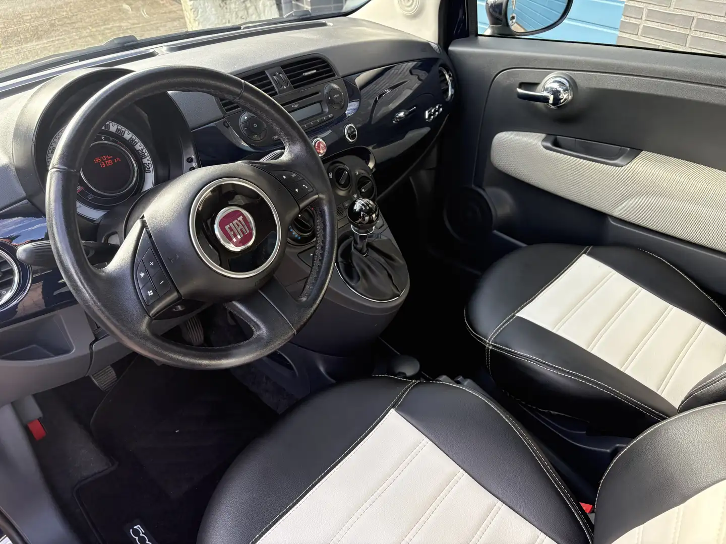 Fiat 500 1.4-16V Lounge, panodak, leder, 100 pk! Blu/Azzurro - 2