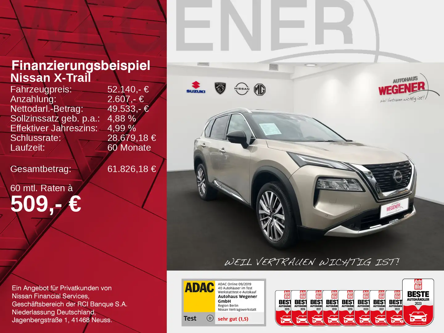 Nissan X-Trail X-TRAIL 1.5 VC-T MHEV TEKNA PANO WINTER 360° Argent - 2