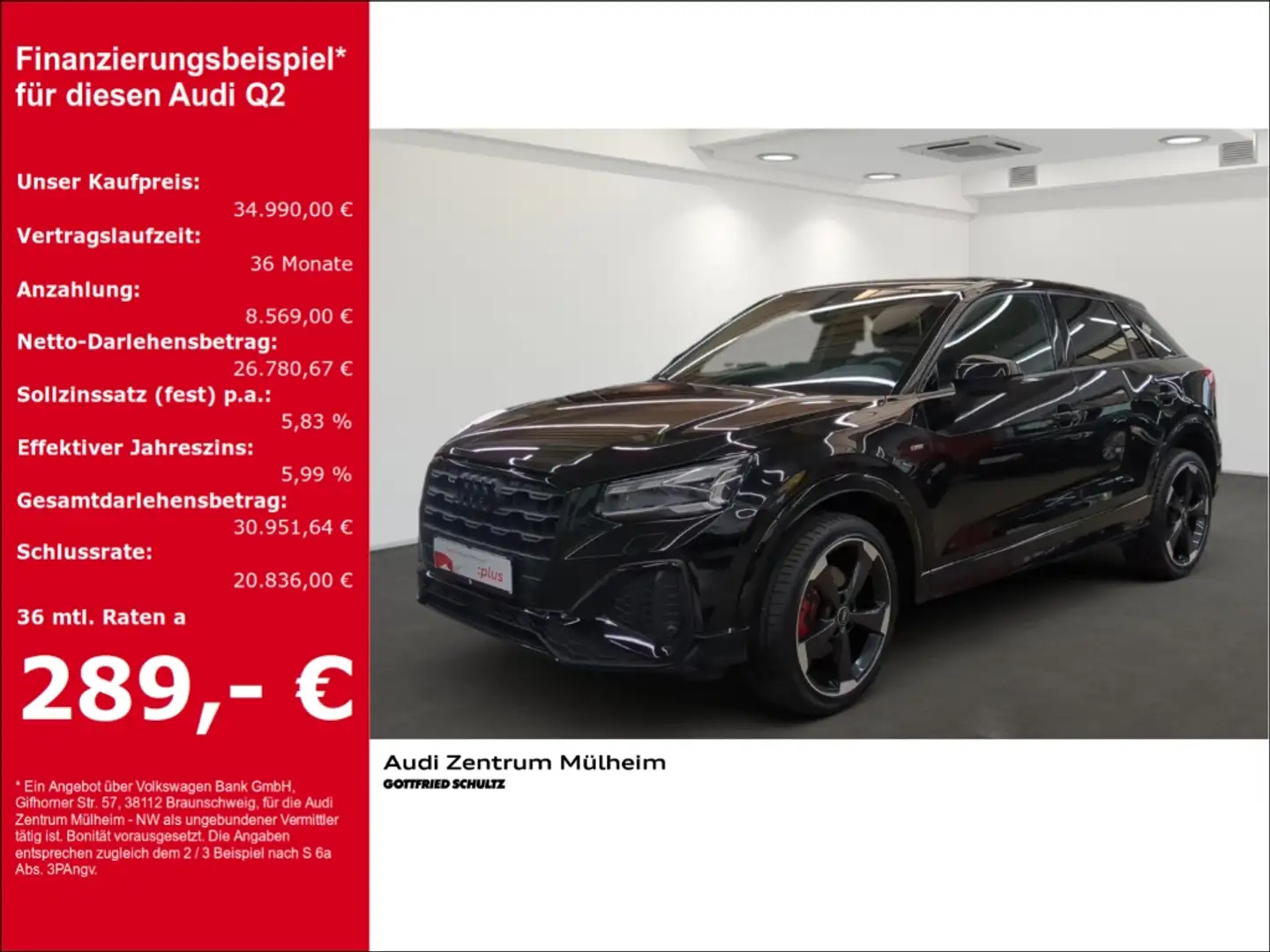 Audi Q2 35 TFSI S lineAHK-abnehmbar Panorama Navi Leder di Negru - 1