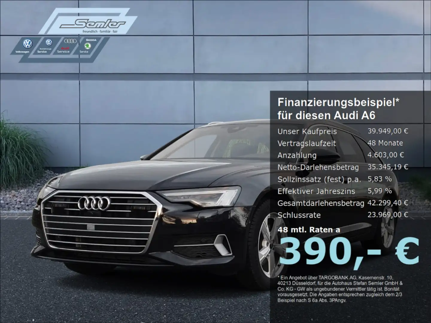Audi A6 Avant 40 TDI Sport Matrix NAVI 360-KAM SOUND Blauw - 1