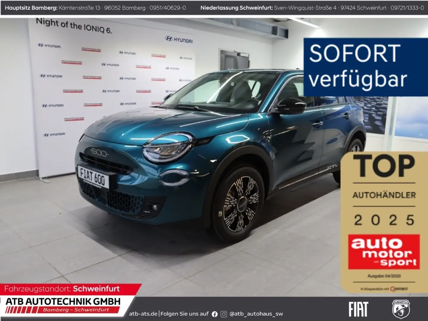 Fiat 600 Hybrid 1,2 T3 74kW (100PS) Style-Paket Vert - 1