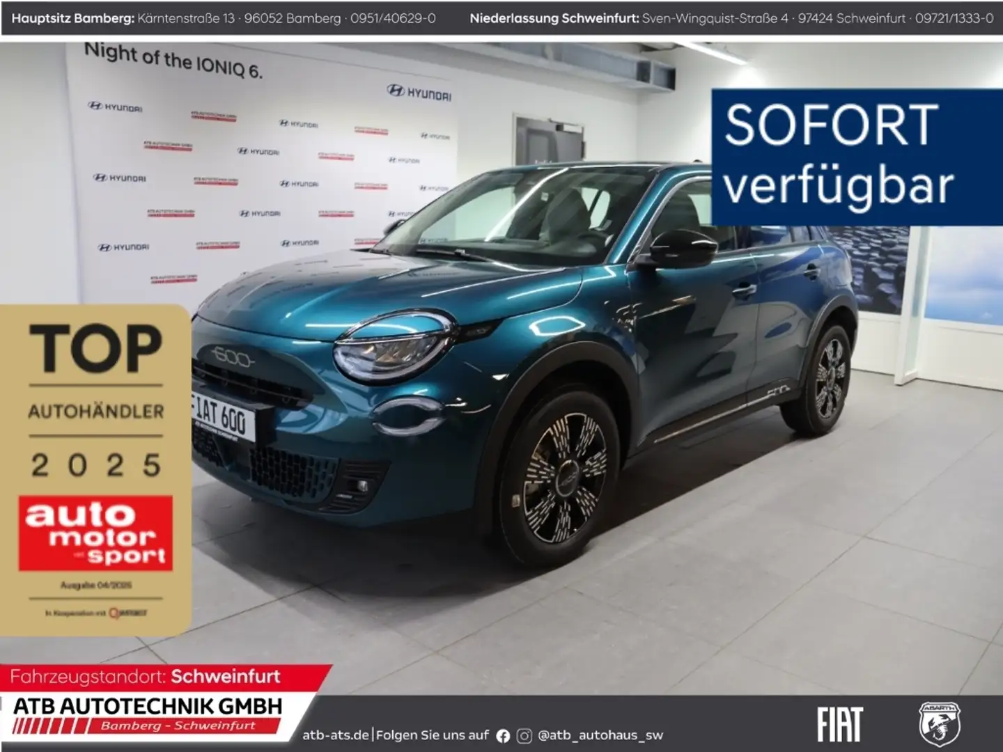 Fiat 600 Hybrid 1,2 T3 74kW (100PS) Style-Paket Grün - 1