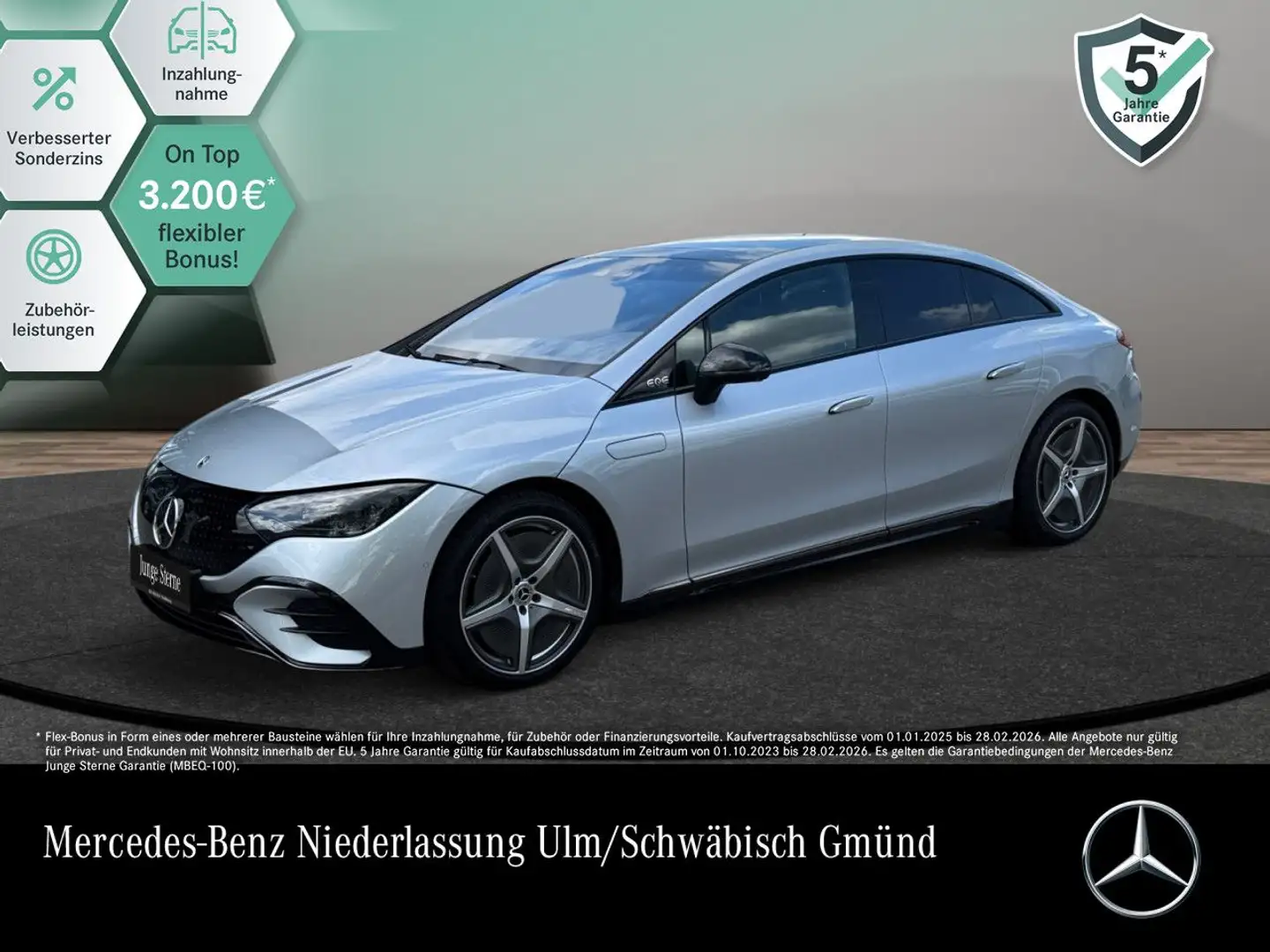 Mercedes-Benz EQE 500 4MATIC AMG Fahrass Pano Burmester Distr. Plateado - 1