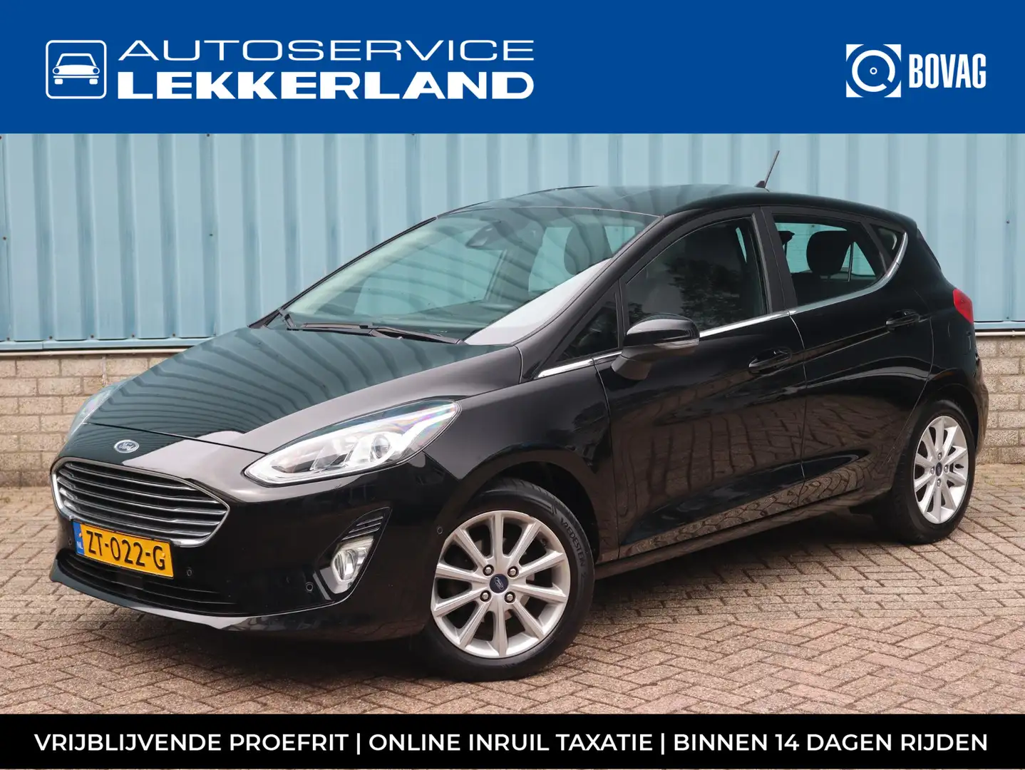 Ford Fiesta 5-deurs Titanium 1.0 EcoBoost 100pk H6 | NAVI | CA Zwart - 1