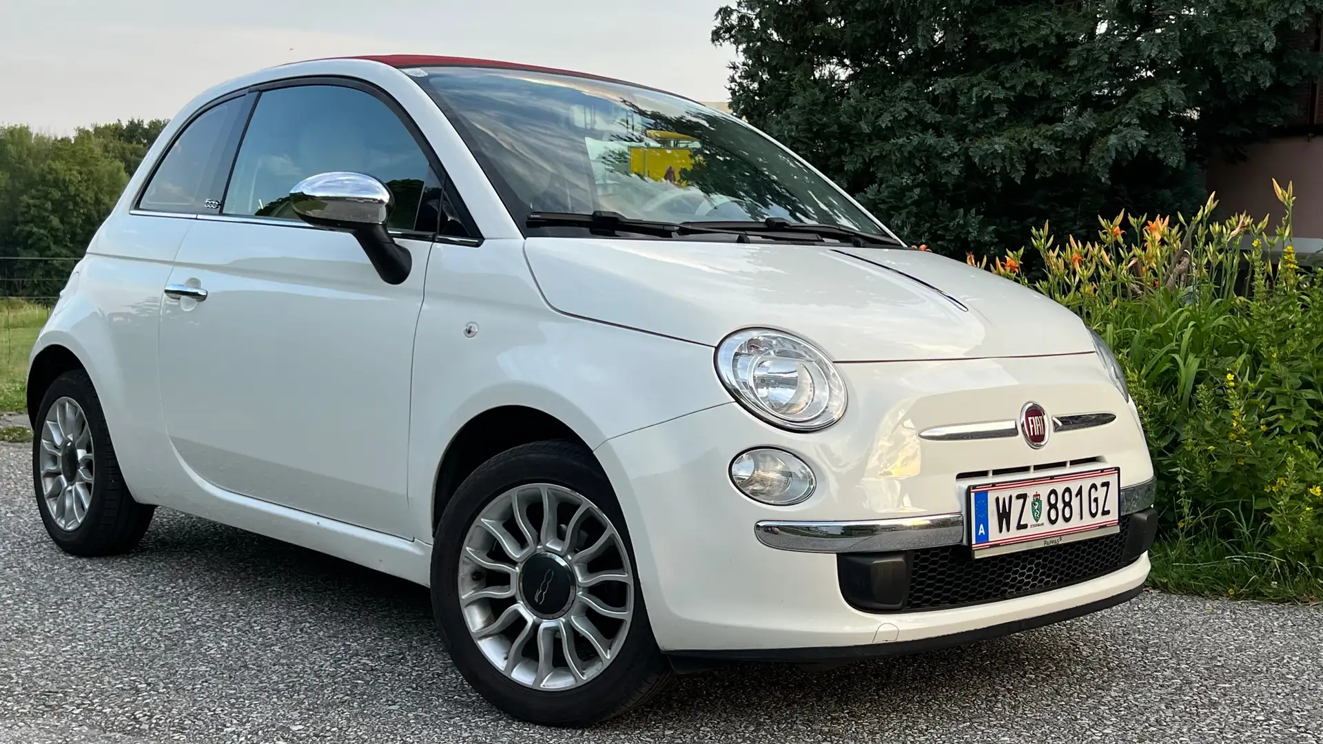 Fiat 500C Lounge, Einparkhilfe Weiß - 1