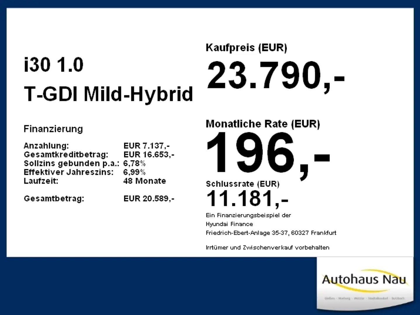 Hyundai i30 1.0 T-GDI Mild-Hybrid Select FLA SpurH LM - 2