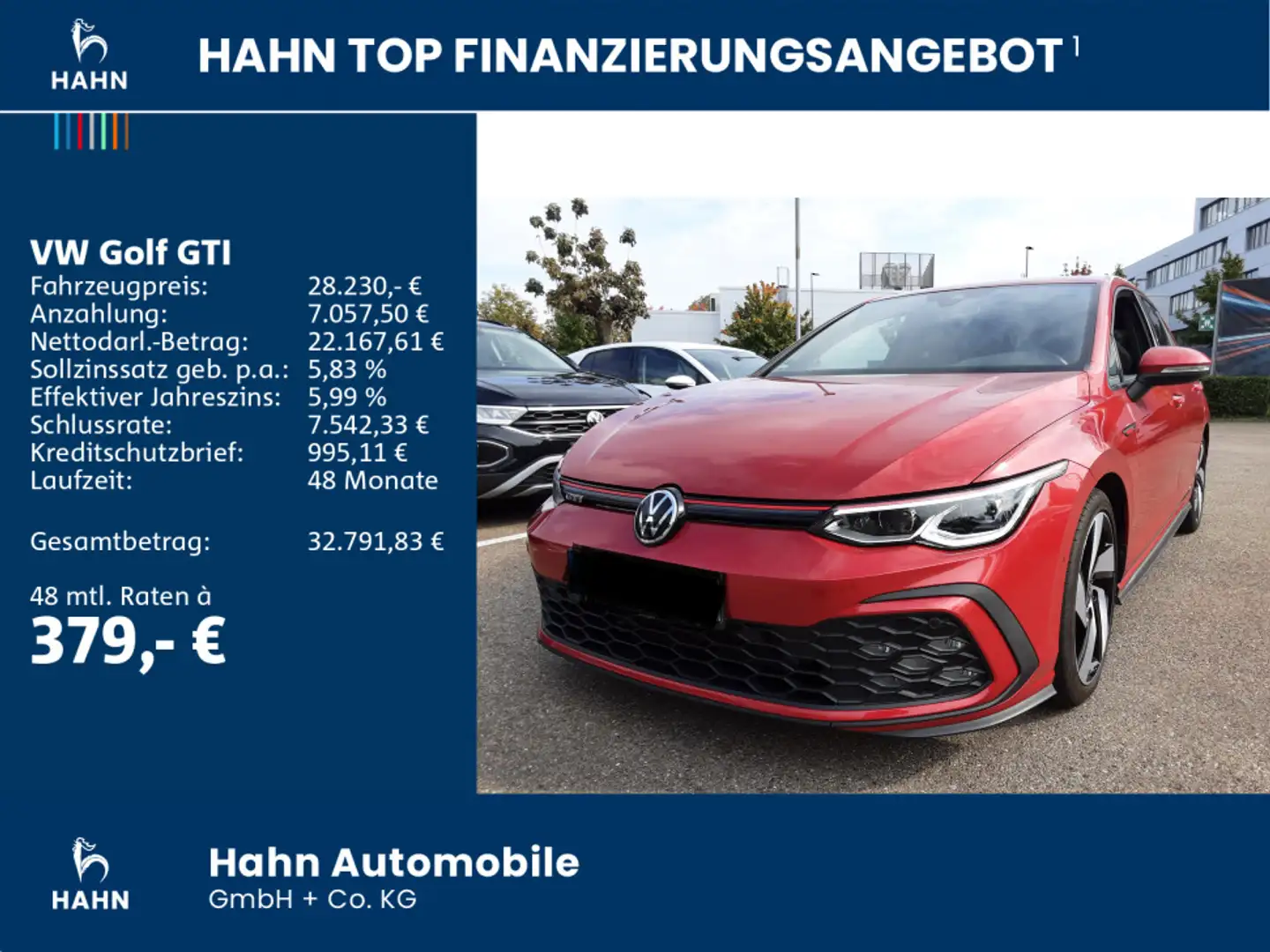 Volkswagen Golf GTI Golf VIII GTI 2.0TSI DSG IQ.LIGHT SPURW CAM LEDE Rot - 2