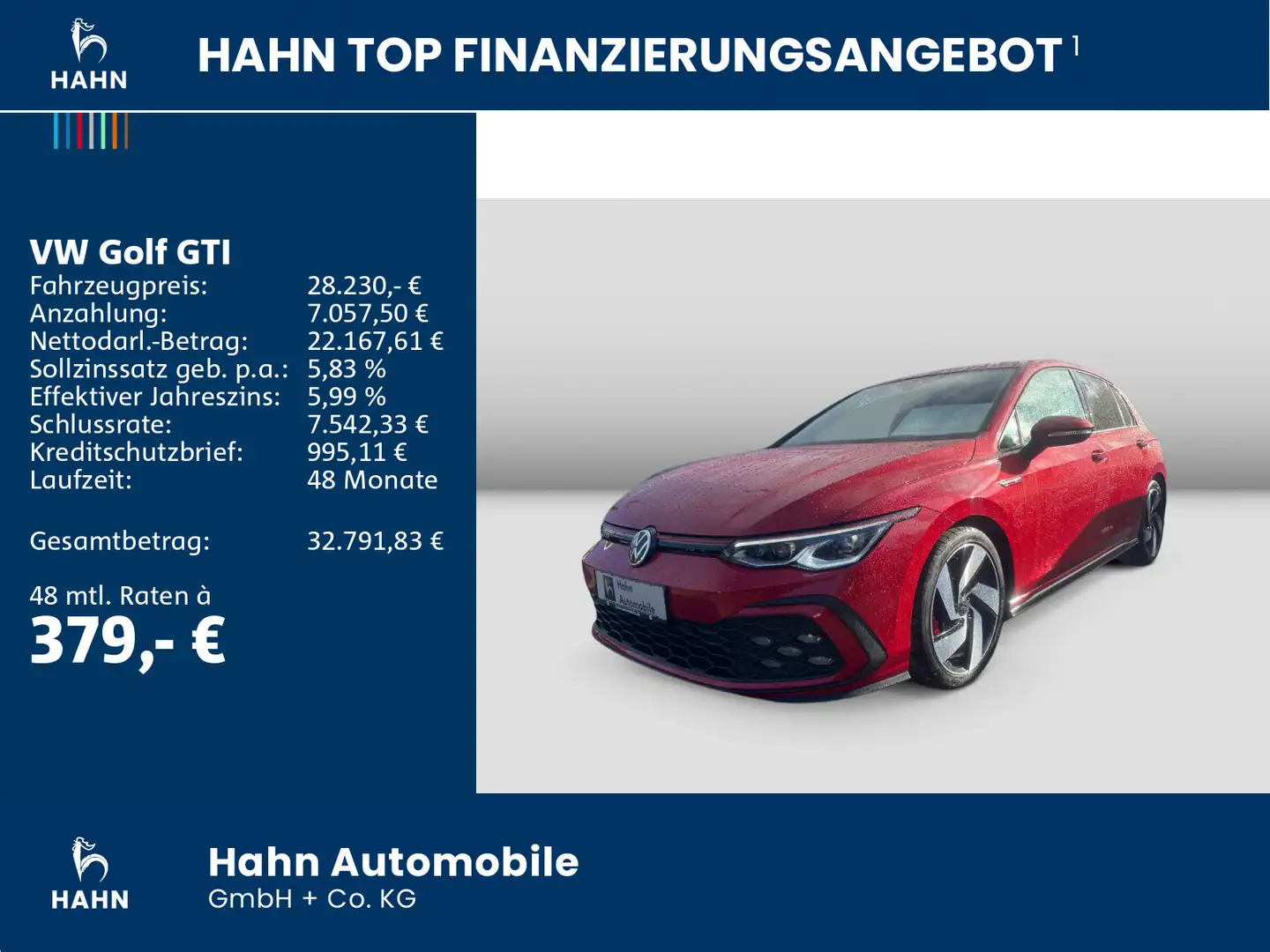 Volkswagen Golf GTI Golf VIII GTI 2.0TSI DSG IQ.LIGHT SPURW CAM LEDE Rot - 2