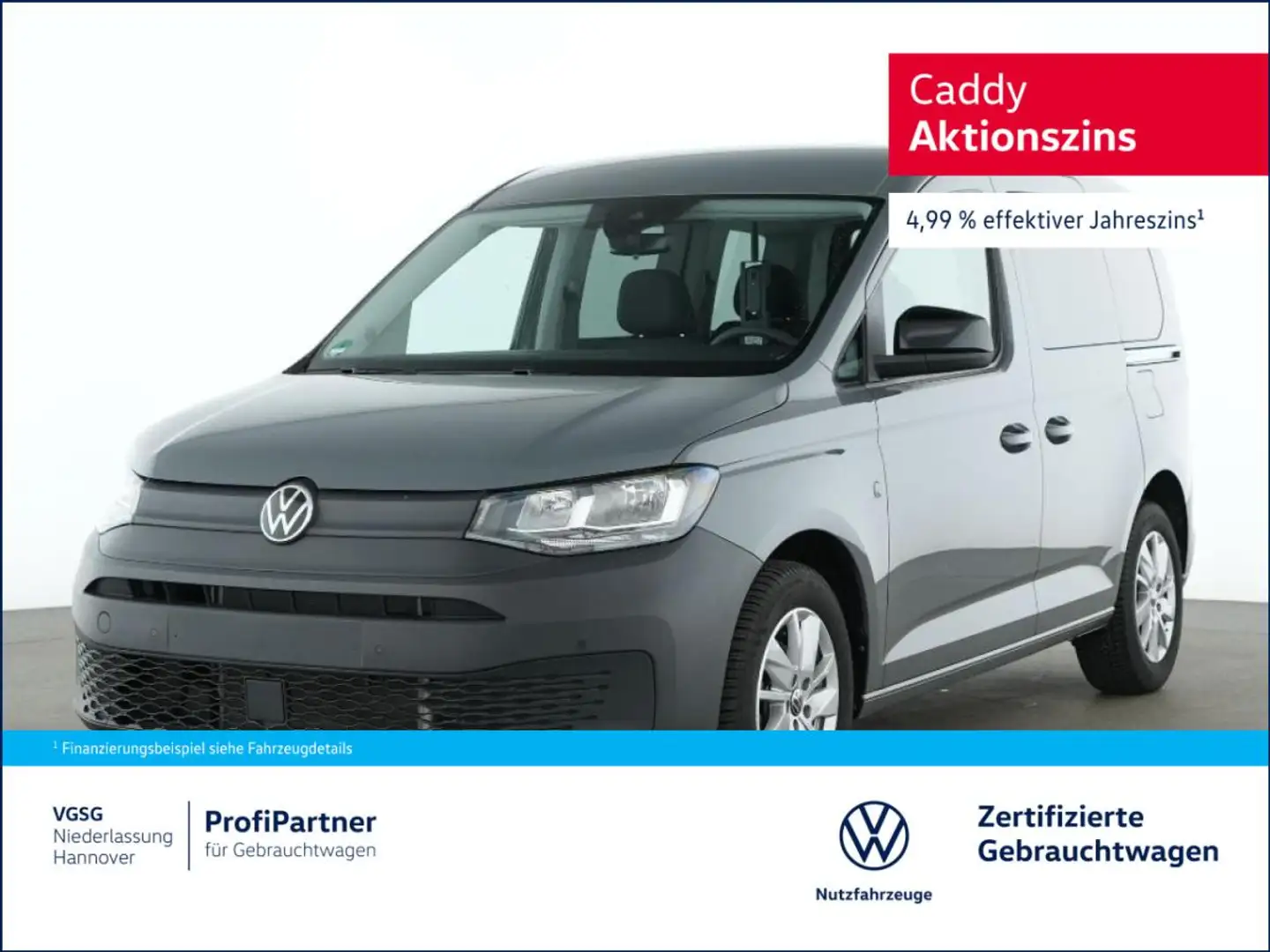 Volkswagen Caddy AHK Navi PDC Klima Kamera GJR Grau - 1