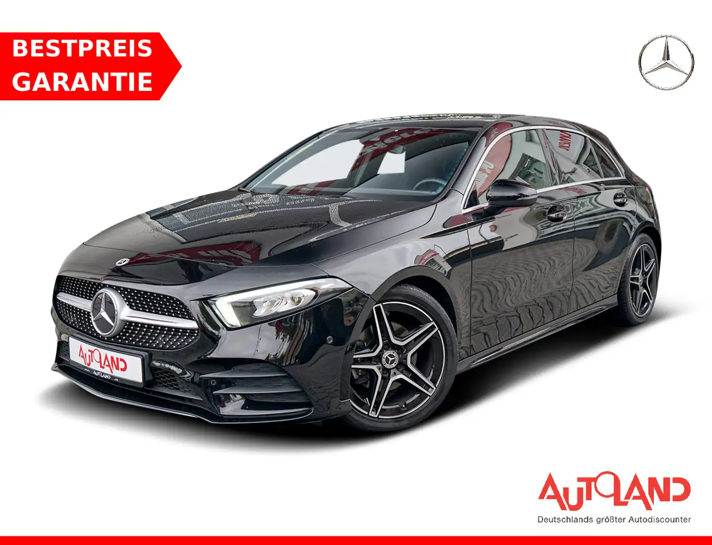 Mercedes-Benz A 140 A180 AMG Line LED Navi Sitzheizung Teilleder PDC Negro - 1