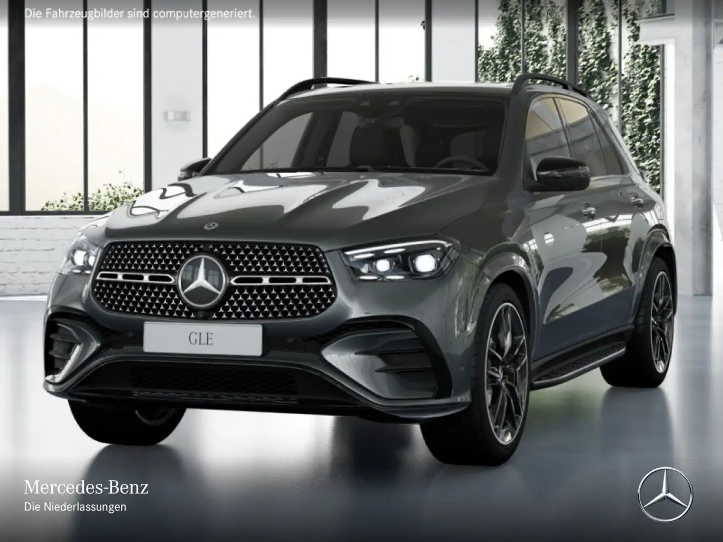 Mercedes-Benz GLE 350 de 4M AMG+NIGHT+PANO+360+AHK+MULTIBEAM+HUD Grau - 2