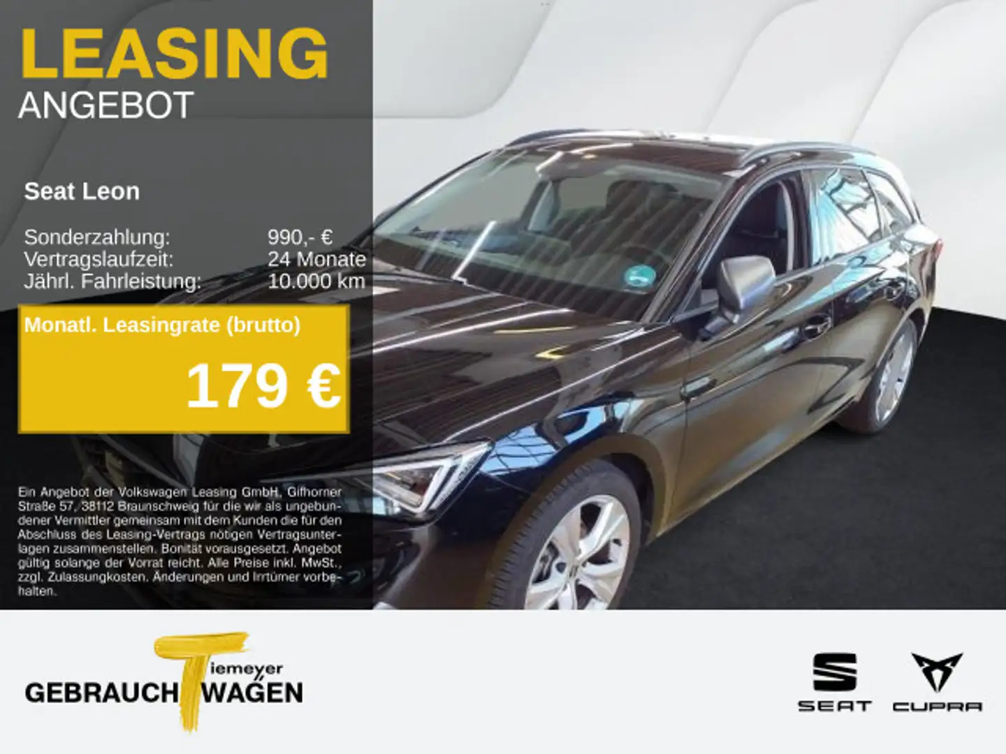 SEAT Leon Sportstourer 1.5 eTSI DSG FR MATRIX SIDE-AS Schwarz - 1