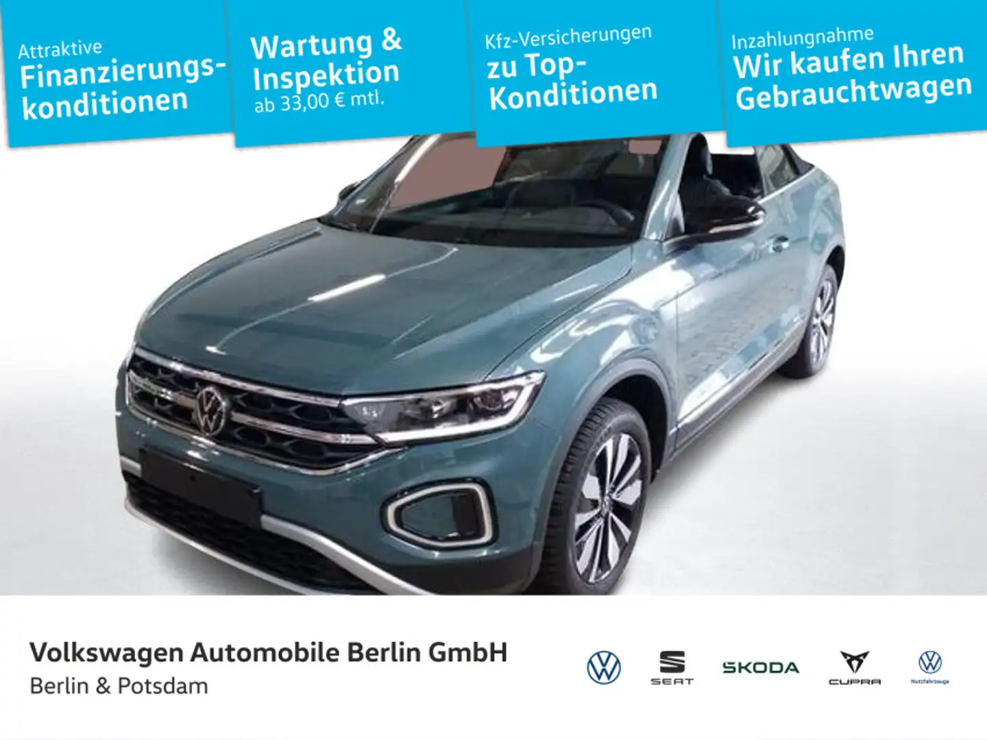Volkswagen T-Roc 1.5 TSI DSG Goal Navi R-Kam LED Blauw - 1