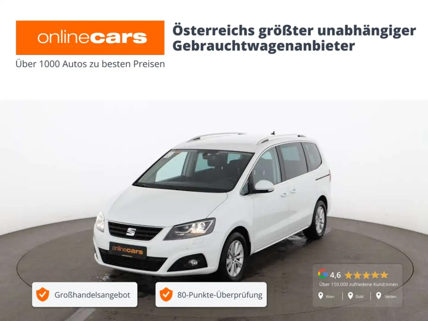 SEAT Alhambra 2.0 TDI Style 7-SITZER XENON NAVI R-CAM Белый - 1