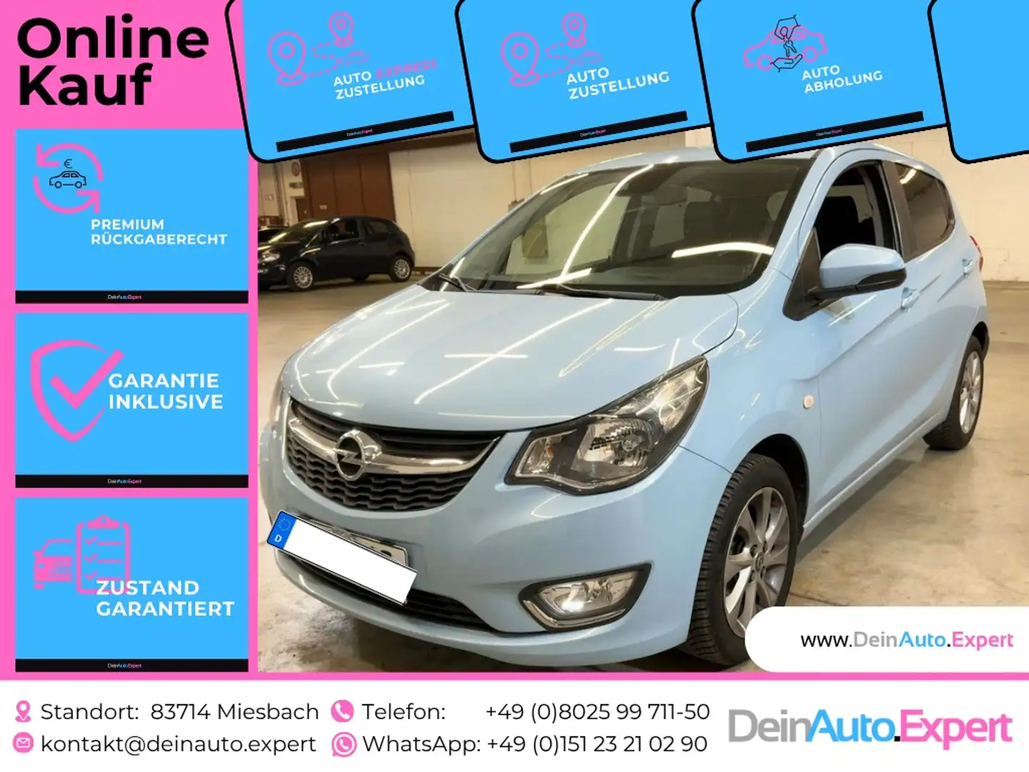 Opel Karl Exklusiv*Teilleder*SHZG*LenkradHZG*GRA*Klimaautom Blauw - 1