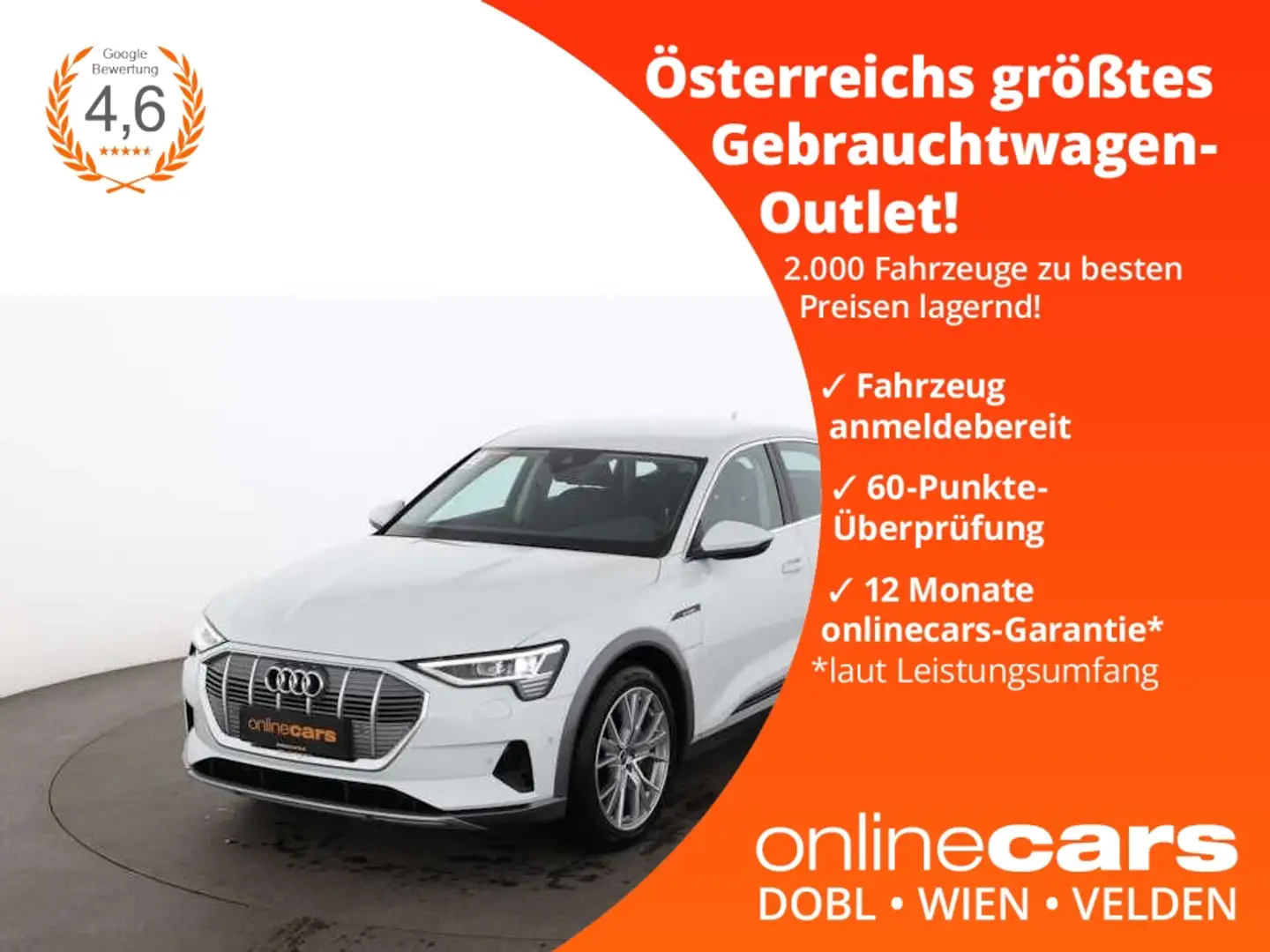 Audi e-tron SB 55 quattro advanced 95kWh Aut LED NAVI Weiß - 1