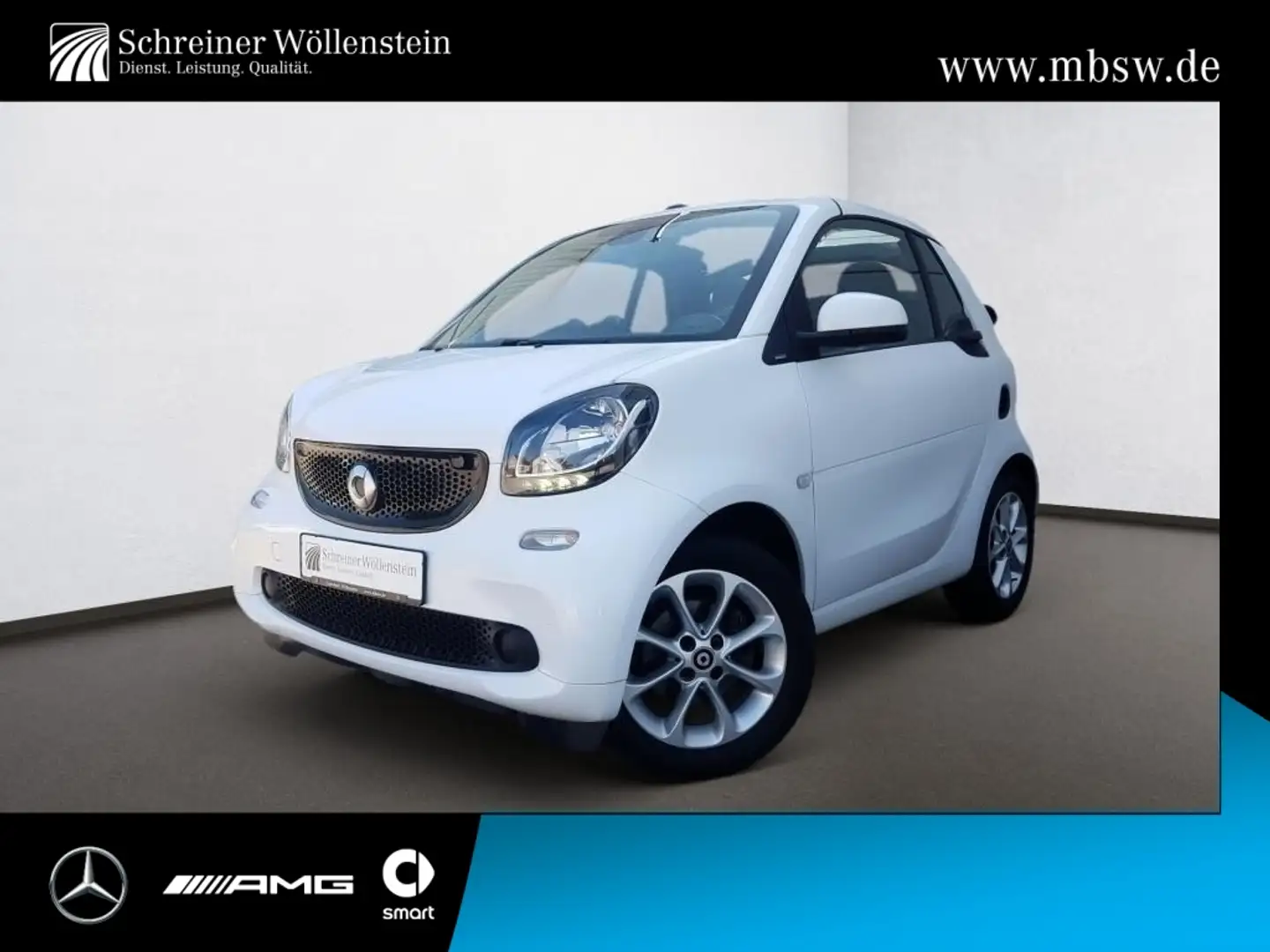 smart forTwo cabrio 66kW passion Navi SHZ GJR Klima Weiß - 1