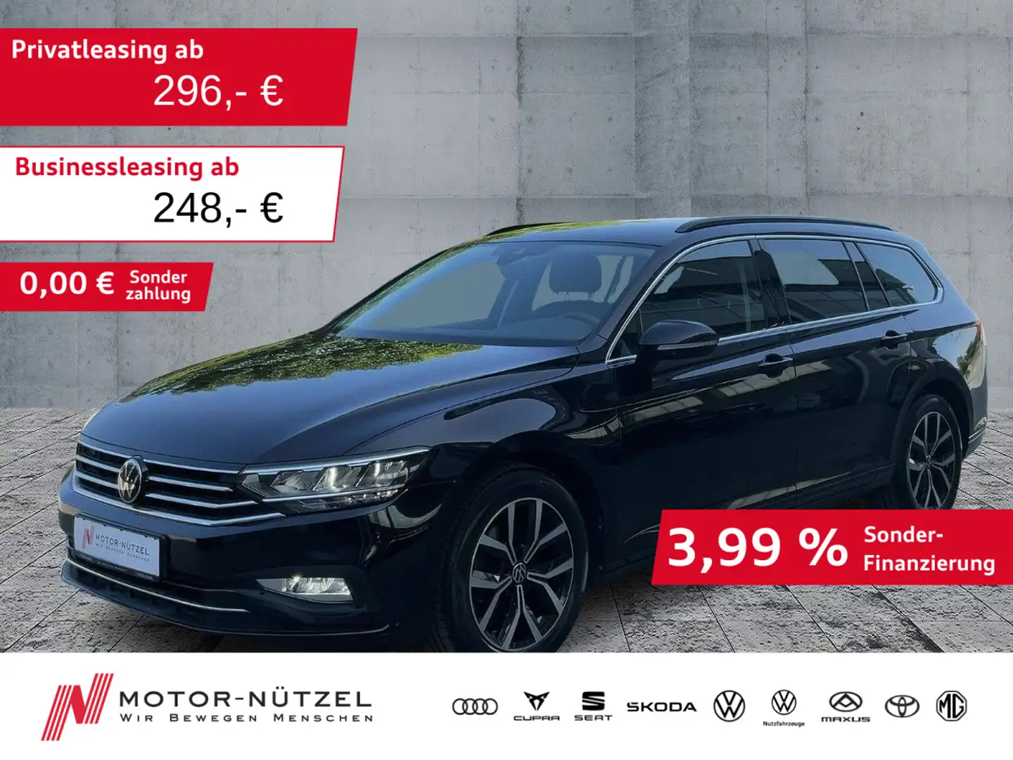 Volkswagen Passat Variant 2.0 TDI DSG BUSINESS LED+NAV+SHZ Zwart - 1