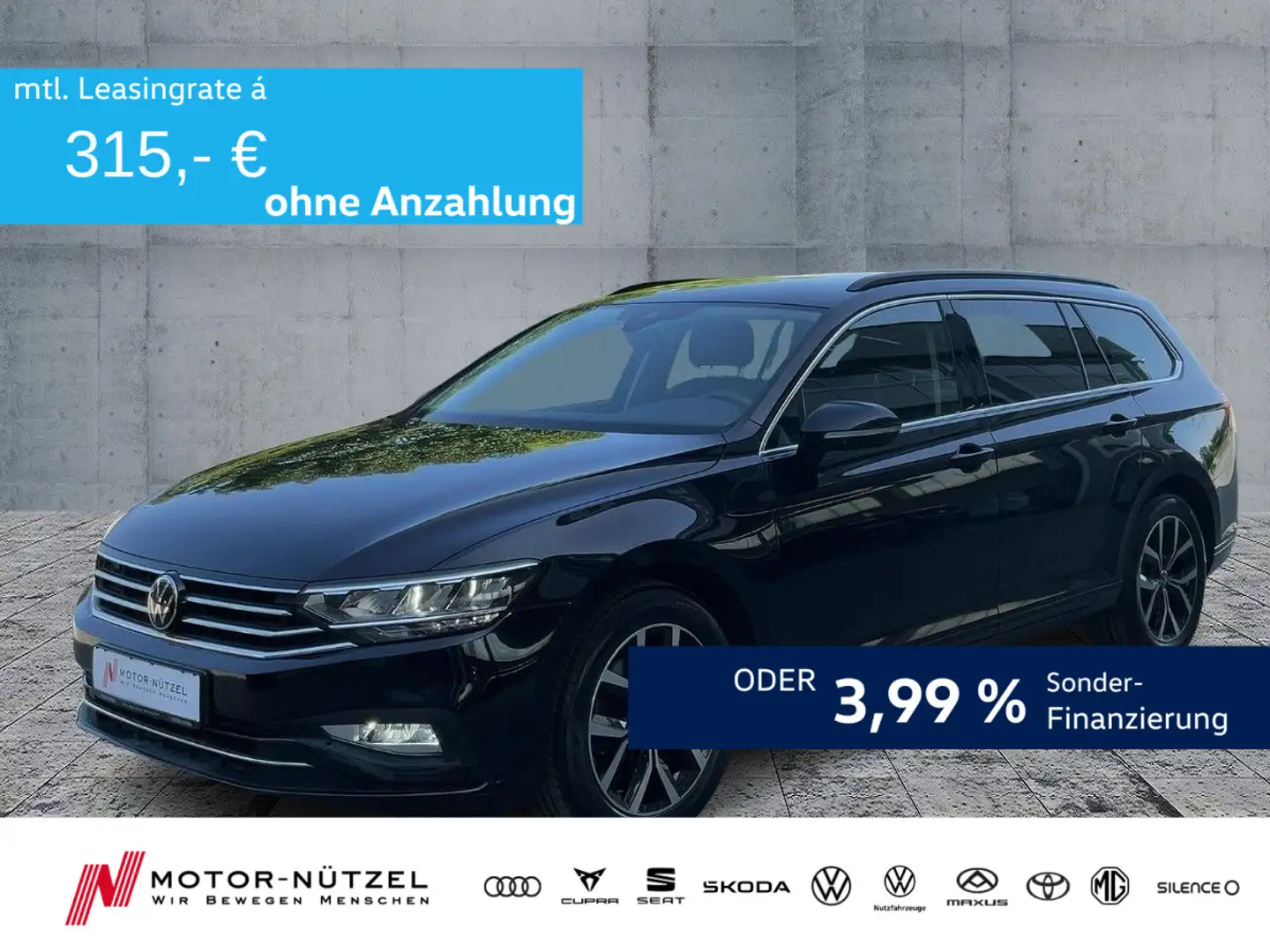 Volkswagen Passat Variant 2.0 TDI DSG BUSINESS LED+NAV+SHZ Schwarz - 1