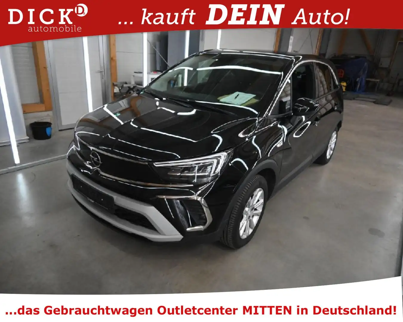 Opel Crossland X 1.5d Elegan LED/NAVI/SHZ/RFK/8Fa Schwarz - 1